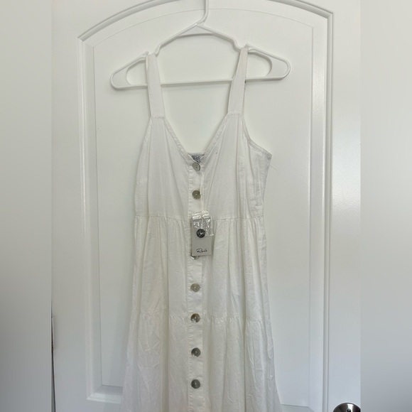 Rails Violet Midi White Dress Eco 100% Cotton size small NWT boho flowy - Picture 5 of 14